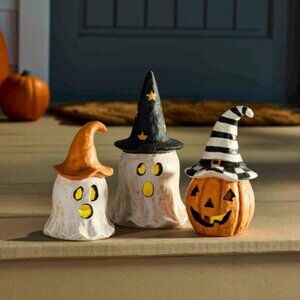 Set/3 Halloween Paper Maché Lanterns